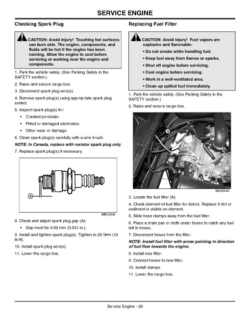 John Deere TX Gator Utility Vehicles (SN: 050001 - 070000) (Export Edition) Operators Manual (OMM159428)