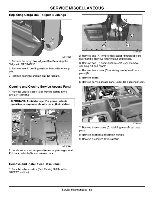 John Deere TH 6x4 Diesel Gator Utility Vehicles (SN: 050001 - 070000) (North America) Operators Manual (OMM161191)
