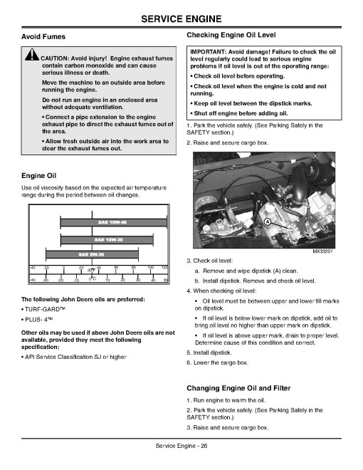 John Deere TH 6x4 Gas Gator Utility Vehicles (SN: from 050001) (Export Edition) Operators Manual (OMM161296)