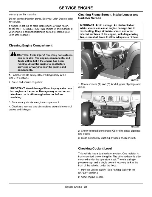 John Deere TH 6x4 Diesel Gator Utility Vehicles (SN: 050001 - 070000) (Export Edition) Operators Manual (OMM161539)