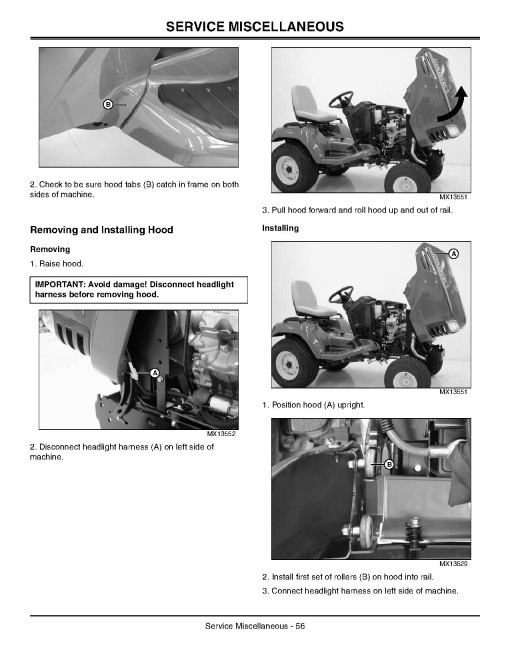 John Deere Ultimate Select Series X700, X720, X724, X728, X729 (SN:050001-060000) Lawn Tractors (N.America) Operators Manual (OMM161728)