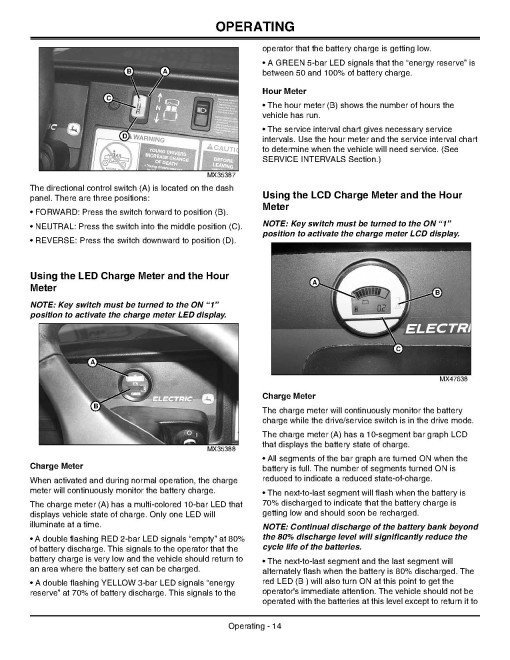John Deere TE Electric Gator Utility Vehicles (SN: 050001 - 070000) (North America) Operators Manual (OMM161938)