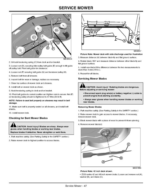 John Deere EZTrak Z225, Z245, Z425, Z445 and Z465 (SN: 080001-100000) Zero-Turn Mowers (North America) Operators Manual (OMM162468)
