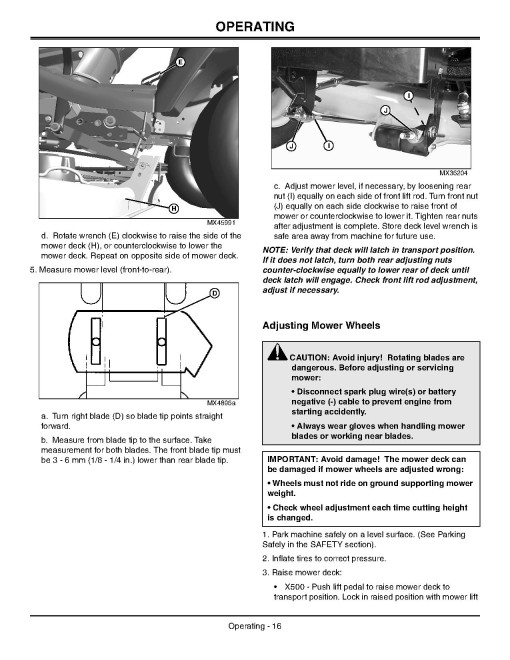 John Deere Select Series X500, X530, X534, X540 (SN: 060001-070000) Lawn Tractors (North America) Operators Manual (OMM163032)
