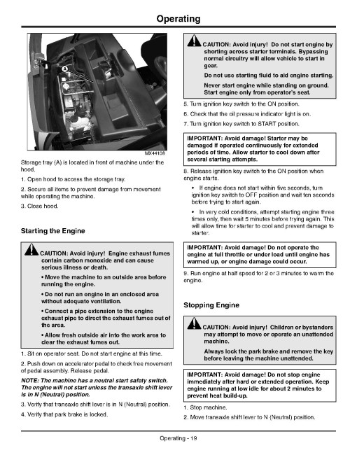 John Deere XUV825i Gator Utility Vehicles (SN: 010001 - 030000) (North America) Operators Manual (OMM164504)
