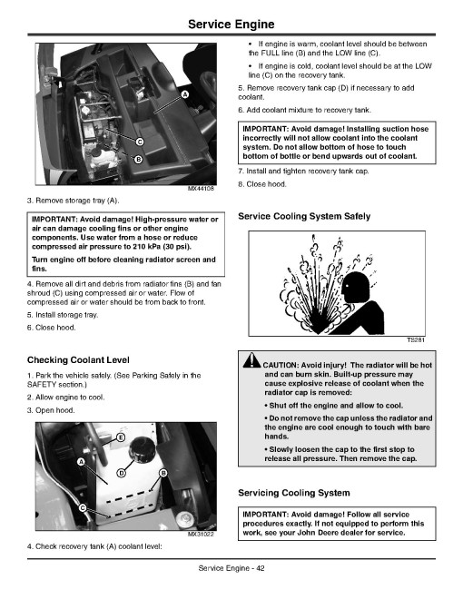 John Deere XUV825i Gator Utility Vehicles (SN: 010001 - 030000) (North America) Operators Manual (OMM164504)