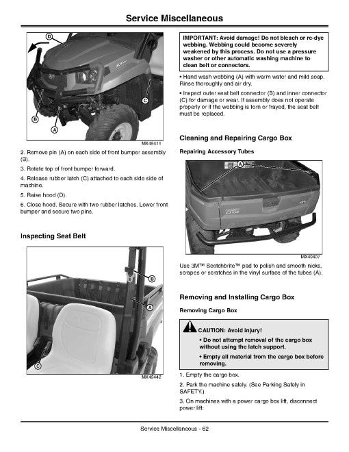 John Deere XUV550 Gator Utility Vehicles (SN: 010001 - 030000) (North America) Operators Manual (OMM164559)