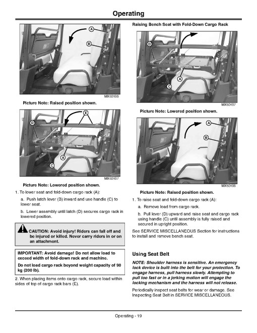 John Deere XUV550 S4 Gator Utility Vehicles (SN: 010001 - 030000) (North America) Operators Manual (OMM164562)