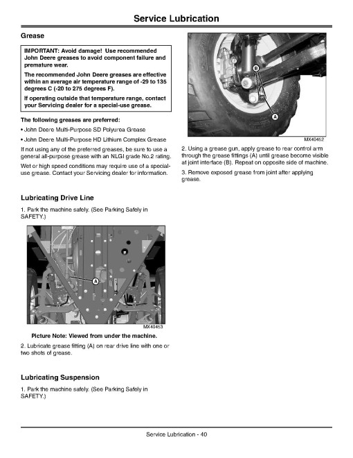 John Deere XUV550 Gator Utility Vehicles (SN: 010001 - 030000) (Export Edition) Operators Manual (OMM164568)