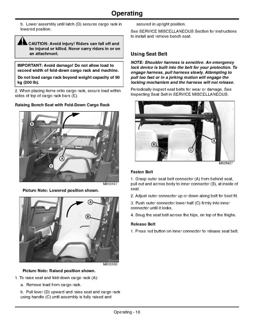 John Deere XUV550 S4 Gator Utility Vehicles (SN: 010001 - 030000) (Export Edition) Operators Manual (OMM164573)