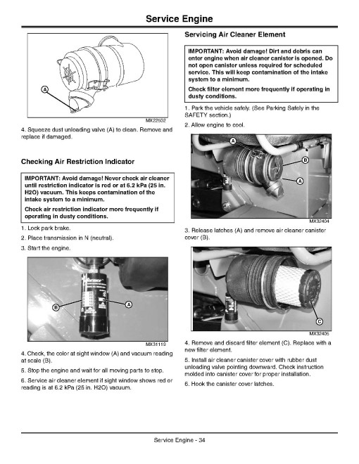John Deere HPX 4x4 Diesel Gator Utility Vehicles (SN: 100001 - 110000) (North America) Operators Manual (OMM165099)