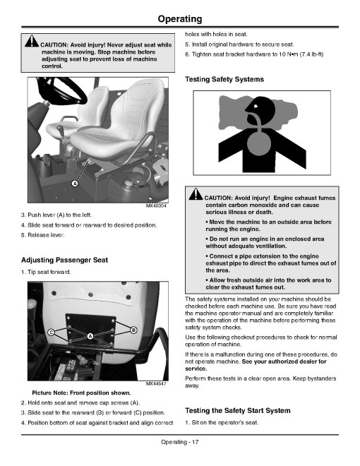 John Deere M-Gator A3 Utility Vehicles (SN: 030001 - 060000) (North America) Operators Manual (OMM165110)
