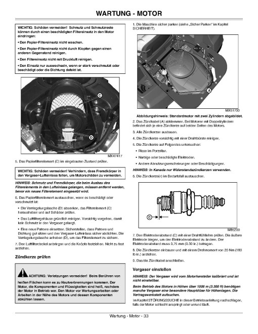 John Deere EZTrak Z425 and Z645 (SN: 130001-150000) Zero-Turn Mowers (Export Edition) Operators Manual (OMM166325)