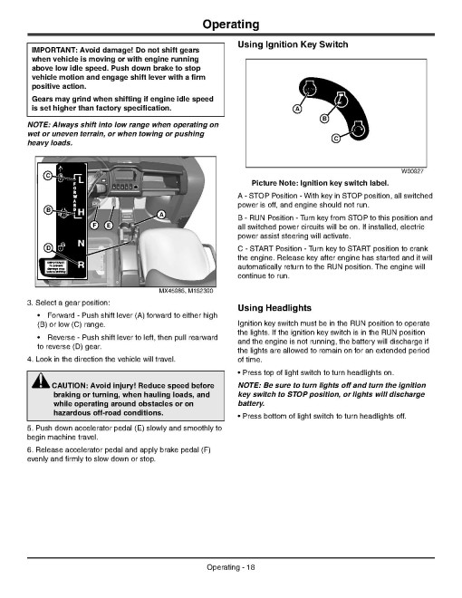 John Deere XUV855D Gator Utility Vehicles (SN: 030001 - 060000) (North America) Operators Manual (OMM166784)