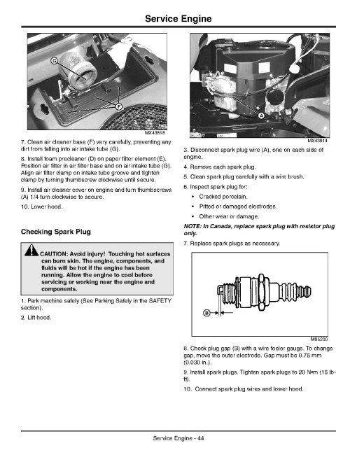 John Deere Select Series X300, X304, X310, X320, X324, X360 (SN:250001-280000) Lawn Tractors (North America) Operators Manual (OMM167789)