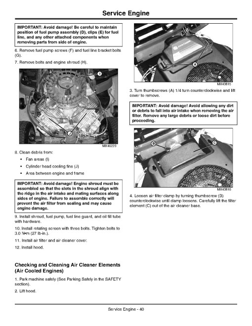 John Deere Select Series X500, X530, X534, X540 (SN: 080001-090000) Lawn Tractors (North America) Operators Manual (OMM167791)