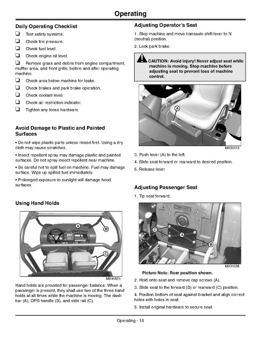 John Deere HPX 4x4 Diesel Gator Utility Vehicles (SN: 110001 - 120000) (North America) Operators Manual (OMM168324)
