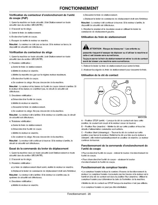 John Deere EZTrak Z225, Z425 and Z645 (SN: 120001-130000) Zero-Turn Mowers (Export Edition) Operators Manual (OMM168435)