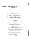 John Deere TH 6x4 Diesel Gator Utility Vehicles (SN: 070001 - 110000) (Export Edition) Operators Manual (OMM168629)
