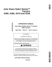 John Deere Select Series X300, X304, X310, X320 (SN: 280001-300000) Lawn Tractors (Export Edition) Operators Manual (OMM170562)