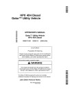 John Deere HPX 4x4 Diesel Gator Utility Vehicles (SN: 120001 - 130000) (North America) Operators Manual (OMM171245)