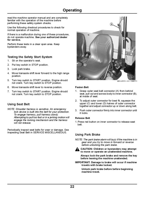John Deere M-Gator A3 Utility Vehicles (SN: 080001 - 110000) (North America) Operators Manual (OMM171341)