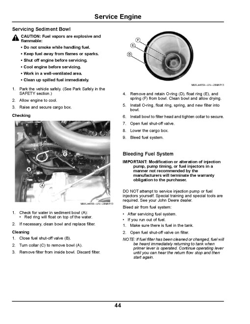 John Deere M-Gator A3 Utility Vehicles (SN: 080001 - 110000) (North America) Operators Manual (OMM171341)