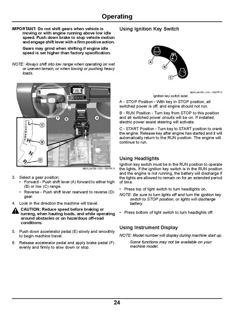 John Deere XUV825i S4 Gator Utility Vehicles (SN: 080001 - 100000) (North America) Operators Manual (OMM171400)