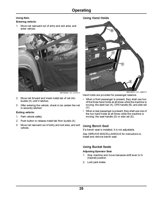 John Deere XUV855D S4 Gator Utility Vehicles (SN: 080001 - 100000) (North America) Operators Manual (OMM171403)