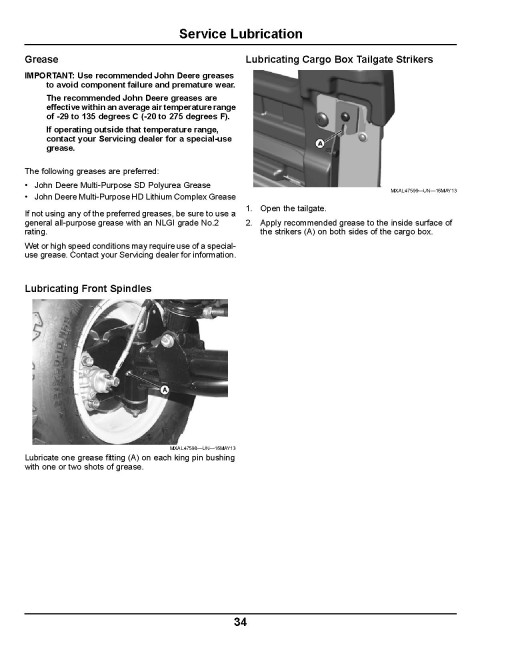 John Deere TX Gator Utility Vehicles (SN: 070001 - 100000) (California Edition) Operators Manual (OMM171487)