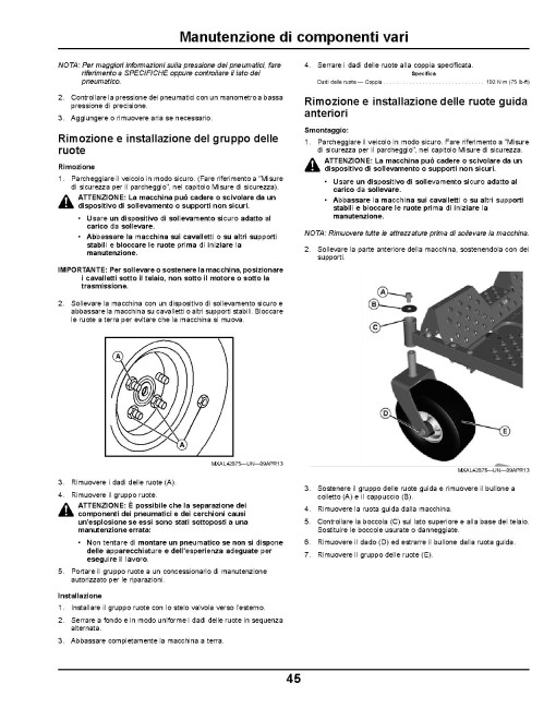 John Deere EZTrak Z235 (SN from 170001) Zero-Turn Mowers (Export Edition) Operators Manual (OMM172180)