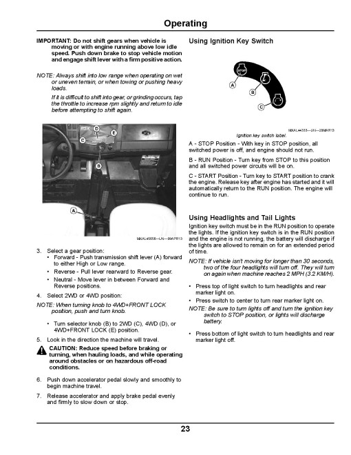 John Deere RSX850i Gator Utility Vehicles (SN: 010001 - 030000) (North America) Operators Manual (OMM172509)