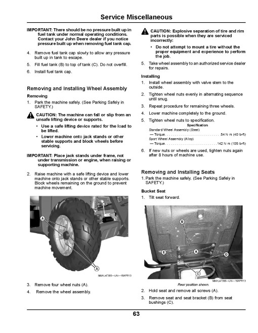 John Deere XUV550 Gator Utility Vehicles (SN: 040001 - 050000) (Export Edition) Operators Manual (OMM173025)