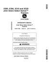 John Deere Select Series X300, X304, X310 and X320 (SN: 310001-) Lawn Tractors (Export Edition) Operators Manual (OMM173269)