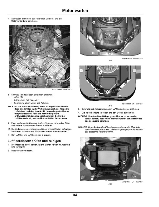 John Deere EZTrak Z425 and Z645 (SN from 170001) Zero-Turn Mowers (Export Edition) Operators Manual (OMM173445)