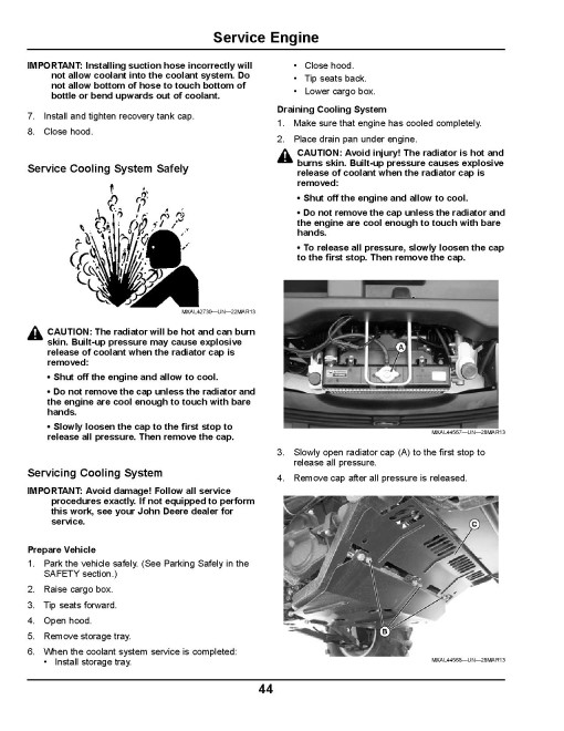 John Deere M-Gator A3-T Utility Vehicles (SN: 010001 - 020000) (North America) Operators Manual (OMM173475)