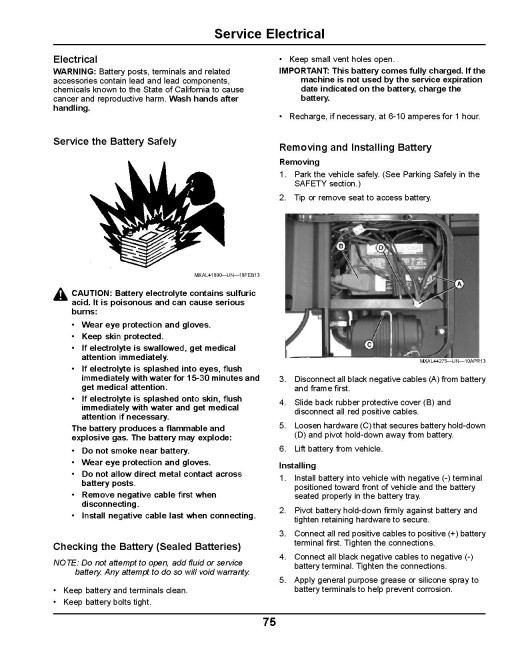 John Deere XUV825i Gator Utility Vehicles (SN: 100001 - 110000) (North America) Operators Manual (OMM173973)