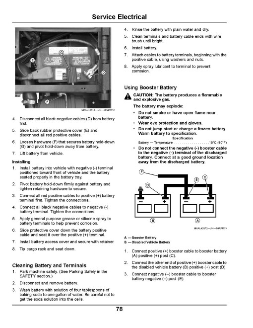 John Deere XUV825i S4 Gator Utility Vehicles (SN: 100001 - 110000) (North America) Operators Manual (OMM173979)