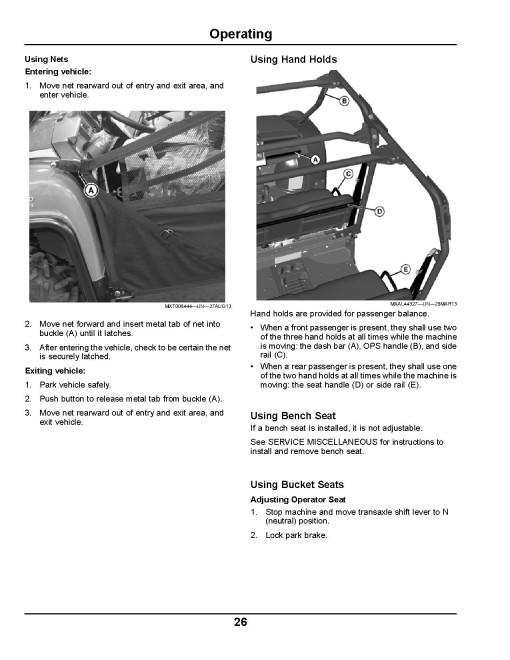 John Deere XUV855D S4 Gator Utility Vehicles (SN: 100001 - 110000) (North America) Operators Manual (OMM173982)