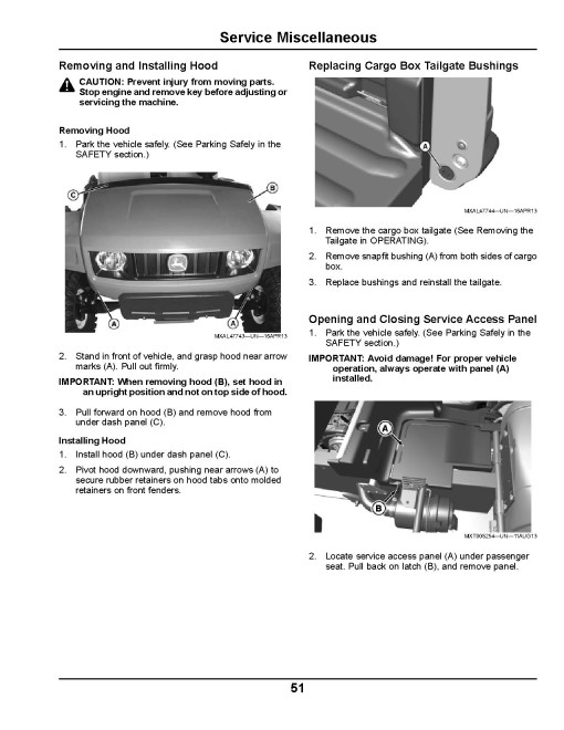John Deere TH 6x4 Gas Gator Utility Vehicles (SN: 100001 - 110000) (North America) Operators Manual (OMM174357)