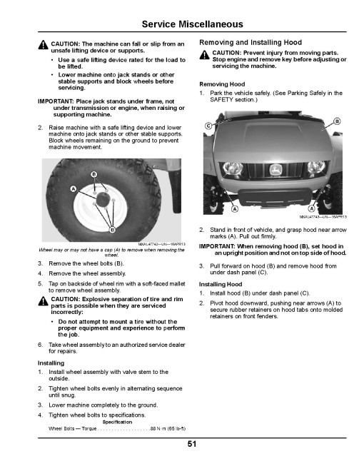 John Deere TX Gator Utility Vehicles (SN: 100001 - 110000) (California Edition) Operators Manual (OMM174359)