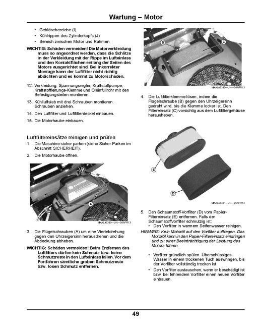 John Deere Select Series X584 and X590 (SN: 110001-120000) Lawn Tractors (Export Edition) Operators Manual (OMM174380)