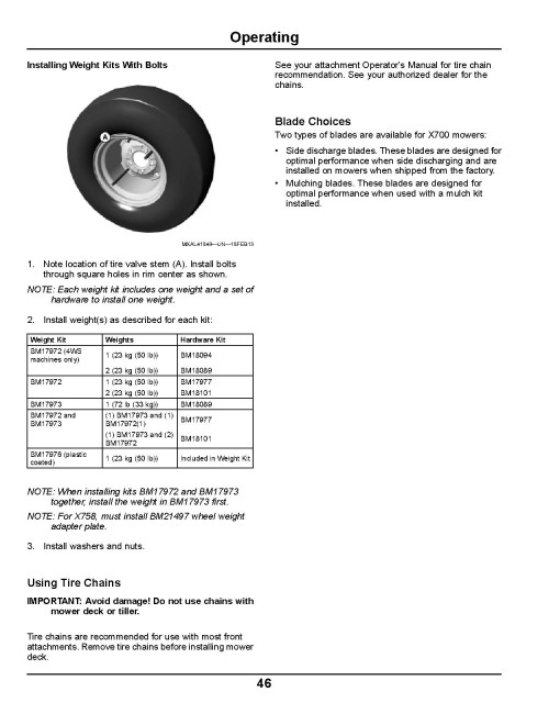 John Deere Ultimate Select Series X710, X730, X734, X738, X739 (SN:050001-060000) Lawn Tractors (N.America) Operators Manual (OMM175434)