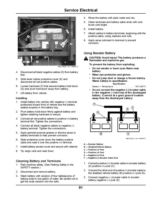 John Deere XUV825i S4 Gator Utility Vehicles (SN: 110001 - 120000) (North America) Operators Manual (OMM175908)