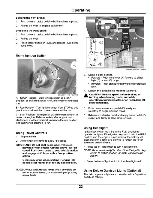 John Deere M-Gator A3 Utility Vehicles (SN: 110001 - 120000) (North America) Operators Manual (OMM176054)