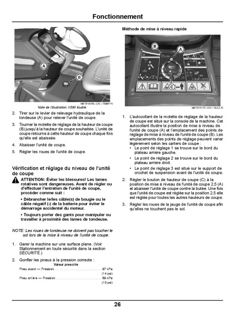 John Deere Select Series X584 and X590 (SN: 120001-130000) Lawn Tractors (Export Edition) Operators Manual (OMM177855)