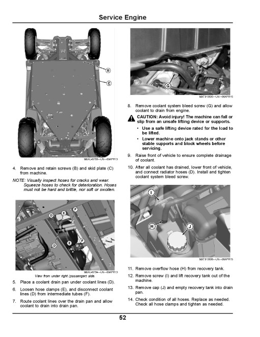 John Deere RSX860i Gator Utility Vehicles (SN: from 010001) (Export Edition) Operators Manual (OMM177961)