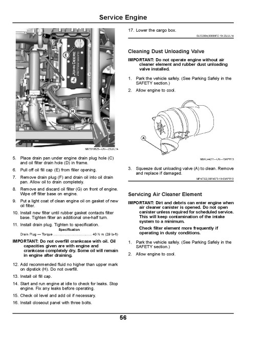 John Deere XUV825i Gator Utility Vehicles (SN: from 120001) (North America) Operators Manual (OMM178603)