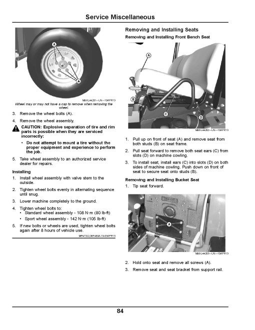 John Deere XUV825i Gator Utility Vehicles (SN: from 120001) (North America) Operators Manual (OMM178603)