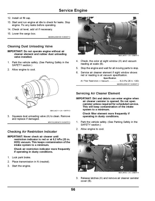 John Deere XUV855D Gator Utility Vehicles (SN: from 120001) (North America) Operators Manual (OMM178610)